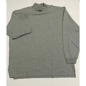 Duluth Trading Co Men's XXL-T Longtail Turtleneck Med Gray Thick 100% Cotton